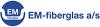 EM-FIBERGLAS A/S logo